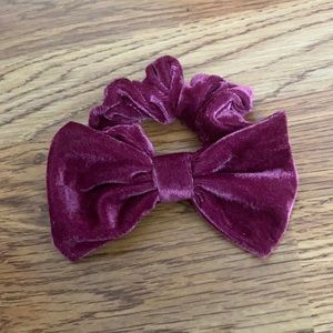 Pink Bow Scrunchie